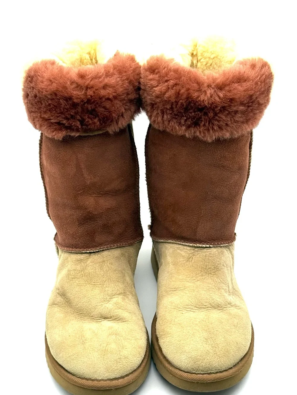 Ugg Australia Classic Tall Boot 5818 Brown Colorblock Patchwork Vintage 2000s